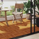 10stk Akasie Terrassefliser 30 x 30 cm Vertikal Mønster
