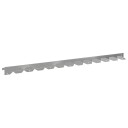 vidaXL Gjerdekant 10 stk. 102 x 4 x 4 cm Stål Sølv