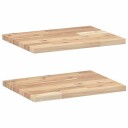 Flytende hyller 2 stk 40x30x2 cm ubehandlet heltre akasie