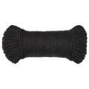  Arbeidstau svart 6 mm 50 m polypropylen