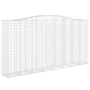 vidaXL Gabionkurver buede 6 stk 400x50x200/220 cm galvanisert jern