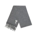 AMI Off White Ami De Coeur Scarf   Grey   ONE SIZE