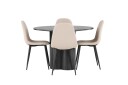 Venture Home Olivia Matgruppe 110 cm Rund med 4 Polar Stoler Beige