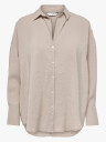 Only Zazima Long Sleeve Loose Shirt Beige XL