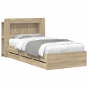  Sengeramme med oppbevaring Sonoma eik 80 x 200 cm