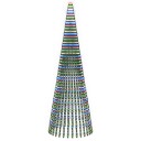 vidaXL LED juletre 470 cm 1504 LED-lys Flerfarget Stål Grønn