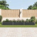 vidaXL Høybed galvanisert stål 480x80x45 cm antrasitt