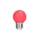 LED-lampe E27 G45 2W 230v rød 5-pak