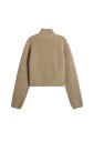 J. Lindeberg Whitney Rib Knit Full Zip   Beige   M