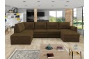 Taberk Sofa med Sjeselong og Divan 4 seter   Brun