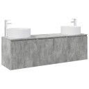 vidaXL Baderomsskapsett 3 stk. Betonggrå 49,5 x 44,5 x 65,5 cm