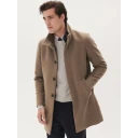 Matinique harvey n classic wool frakk brun herre beige lang ull varm / tykk vinter xl