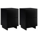 vidaXL Nattbordskap 2 stk. Svart 33,5 x 34,5 x 50 cm Konstruert tre