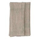 Chamois - Stripe serviett lin 50x50 cm grønn