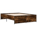  Sengeramme røkt eik 135x190 cm konstruert tre og metall 8721102610943