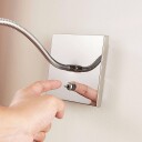Lindby Forkrommet LED-veggleselampe Berfin, LED