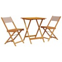  Bistrosett 3 deler gråbrun stoff og heltre 3281762