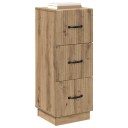 vidaXL Skuffeskap Artisan eik 33 x 34,5 x 87 cm Konstruert tre