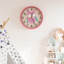  Veggklokke rosa Ø25,5 cm polystyren og glass