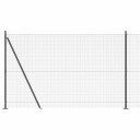  Sveiset Trådgjerde med 13 flansede stolper Grå 1.4x50 m Stål