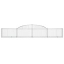 vidaXL Gabionkurv buet 300x30x40/60 cm galvanisert jern