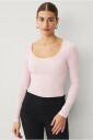 Ellos Collection - Soft topp med rund hals - Rosa