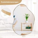 Asymmetrisk veggspeil – HD refleksjon 78 x 56,5 cm