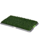 Hundetoalett med 2 gressmatter 67x41 cm