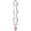 baseks Heart Beaded Glass Dildo