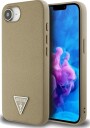 GUESS Grained Triangle MagSafe case for iPhone 16e - brown