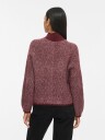VILORY HIGH NECK L/S KNIT TOP PORT ROYALE