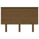 vidaXL Sengegavl honningbrun 124x6x82,5 cm heltre furu
