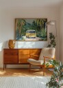 Yellow Van Tropical Adventure Plakat / 40x50
