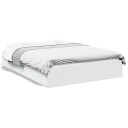  Sengeramme med skuffer hvit 140x190 cm konstruert tre 8721102623387