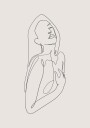 Woman in Line Art Plakat Plakat / 21x30cm