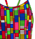 Funkita Badedrakt Singel Strap Klatringen 10 år 140 Badetøy Flerfarget