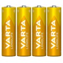 Varta Longlife Alkalisk AA-batteri 4-pakning 1.5V