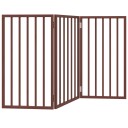 Vidaxl Hundeport Sammenleggbar 3 Paneler Brun 150 cm Poppeltre