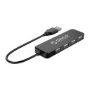 Orico FL01 4-port USB-A Dokkingstasjon Hub - Svart
