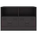  TV-benker 2 stk svart 67x39x44 cm stål