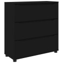  Oppbevaringsskap Svart 80 x 31 x 81 cm Konstruert tre