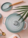 Le Creuset   Signature støpejernsgryte rund 24 cm 4,2L sea salt