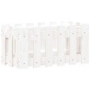 Plantekasse med gjerdedesign hvit 60x30x30 cm heltre furu