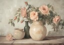 Flower in Vase Painting Plakat Plakat / 30x40cm