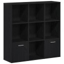 Bokhylle svart eik 98x29x97,5 cm konstruert tre