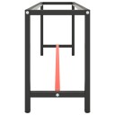  Ramme til arbeidsbenk matt svart og rød 210x50x79 cm metall 151454
