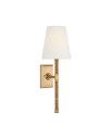 Visual Comfort Basden 16" Tail Sconce Antique Burnished Brass/Natural Rattan