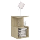 vidaXL Nattbord sonoma eik 35x35x55 cm sponplate
