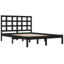 vidaXL Sengeramme svart heltre200x200 cm