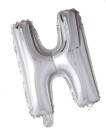 Folie ballong Sølv 41 cm -  Bokstaven H